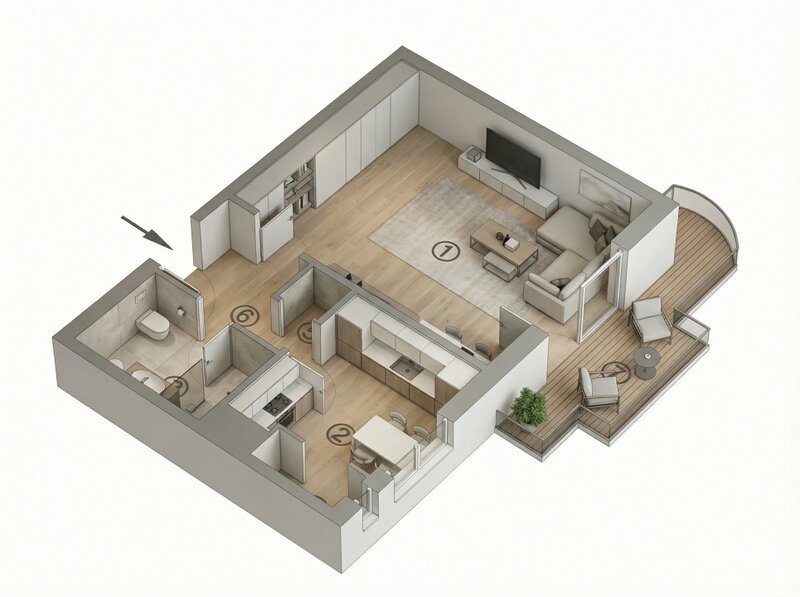 Unirii, garsoniera 36 mp etaj 1, renovare totala necesara